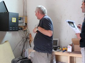 John being caught out by Phil's practical joke