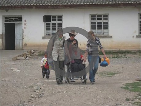 Some of the team walking with Shintso